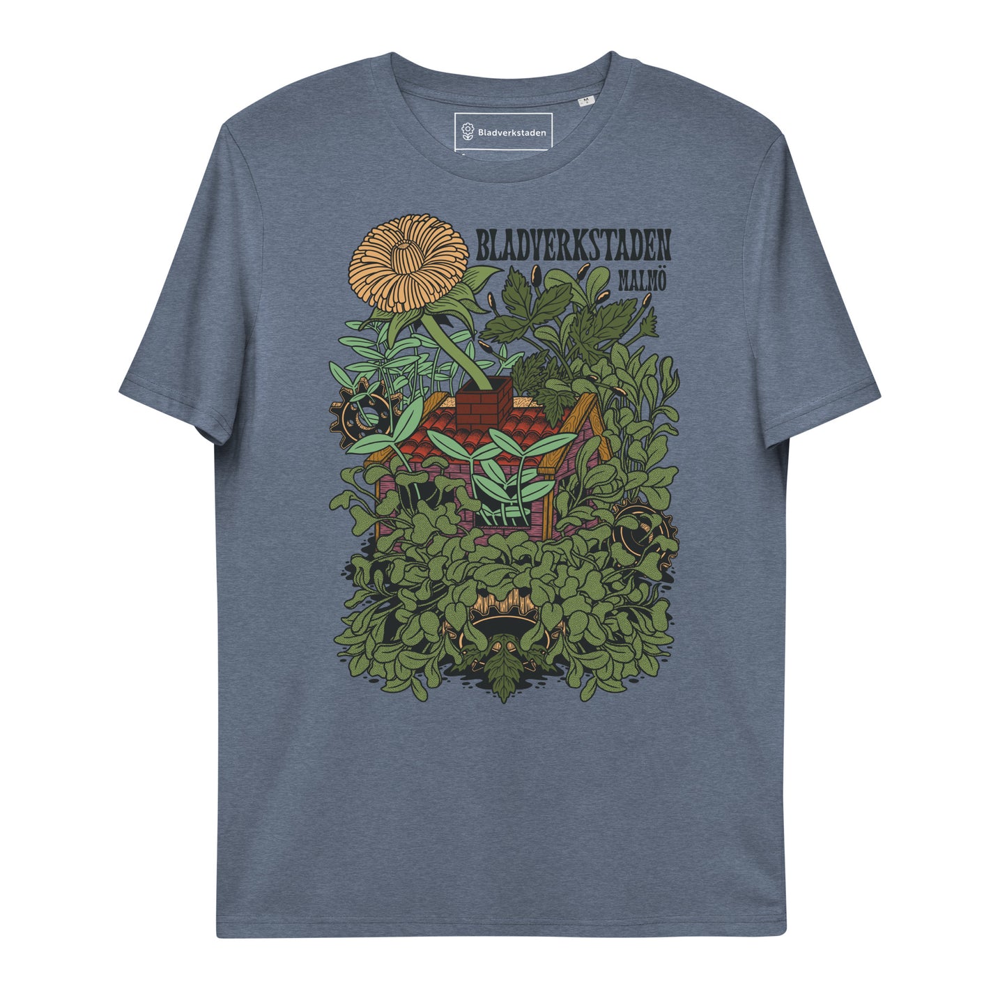 Bladverkstaden Unisex T-shirt (med extra skarpa linjer) i ekologisk bomull