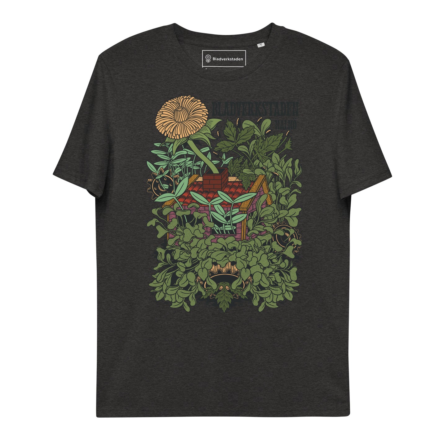 Bladverkstaden Unisex T-shirt (med extra skarpa linjer) i ekologisk bomull