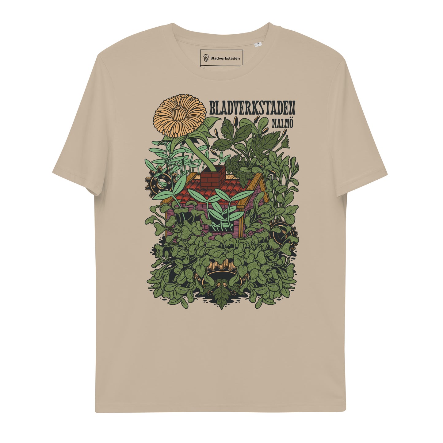 Bladverkstaden Unisex T-shirt (med extra skarpa linjer) i ekologisk bomull