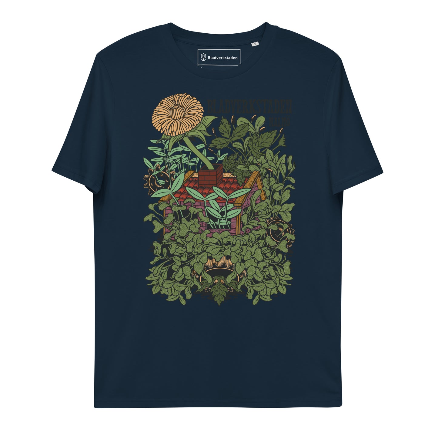 Bladverkstaden Unisex T-shirt (med extra skarpa linjer) i ekologisk bomull