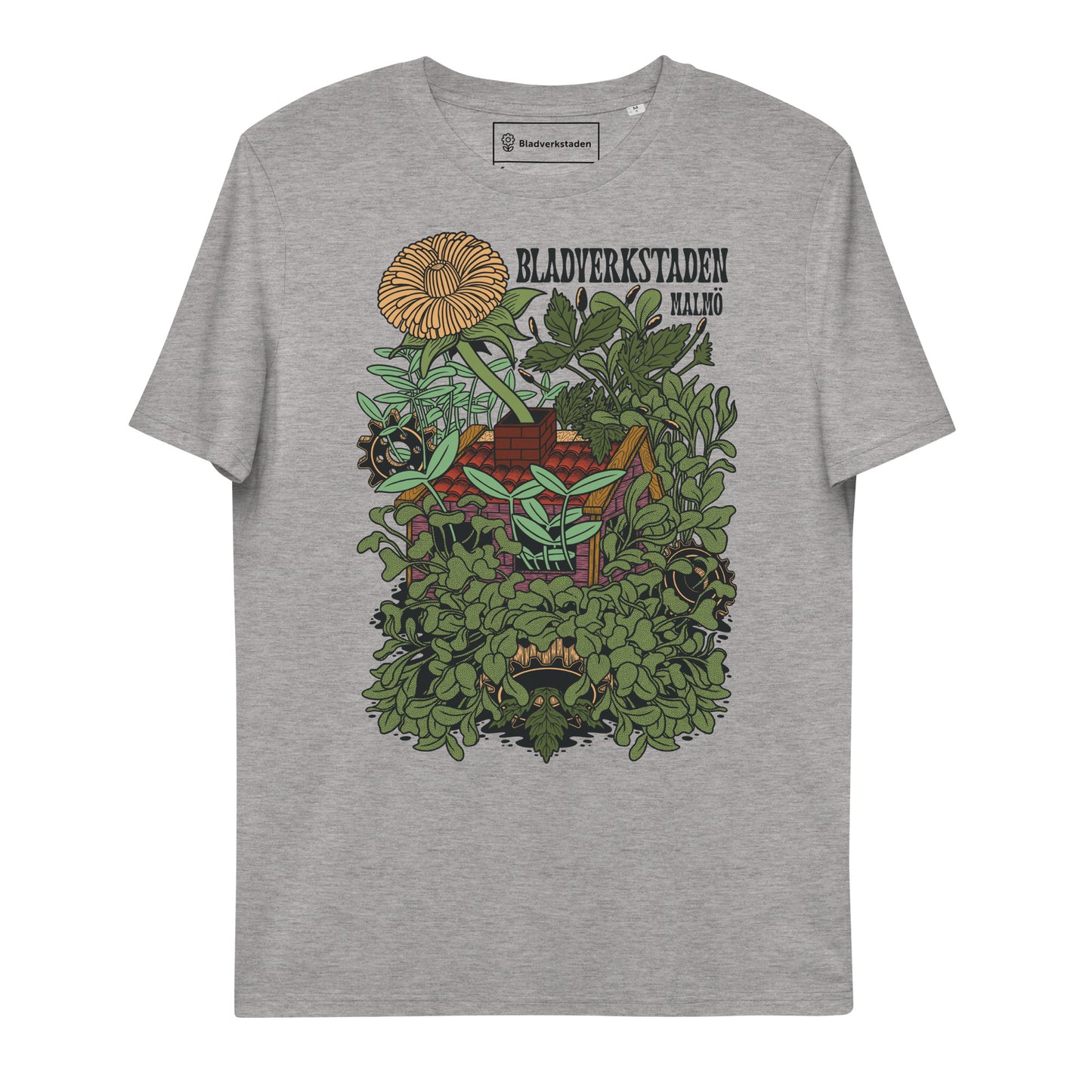 Bladverkstaden Unisex T-shirt (med extra skarpa linjer) i ekologisk bomull