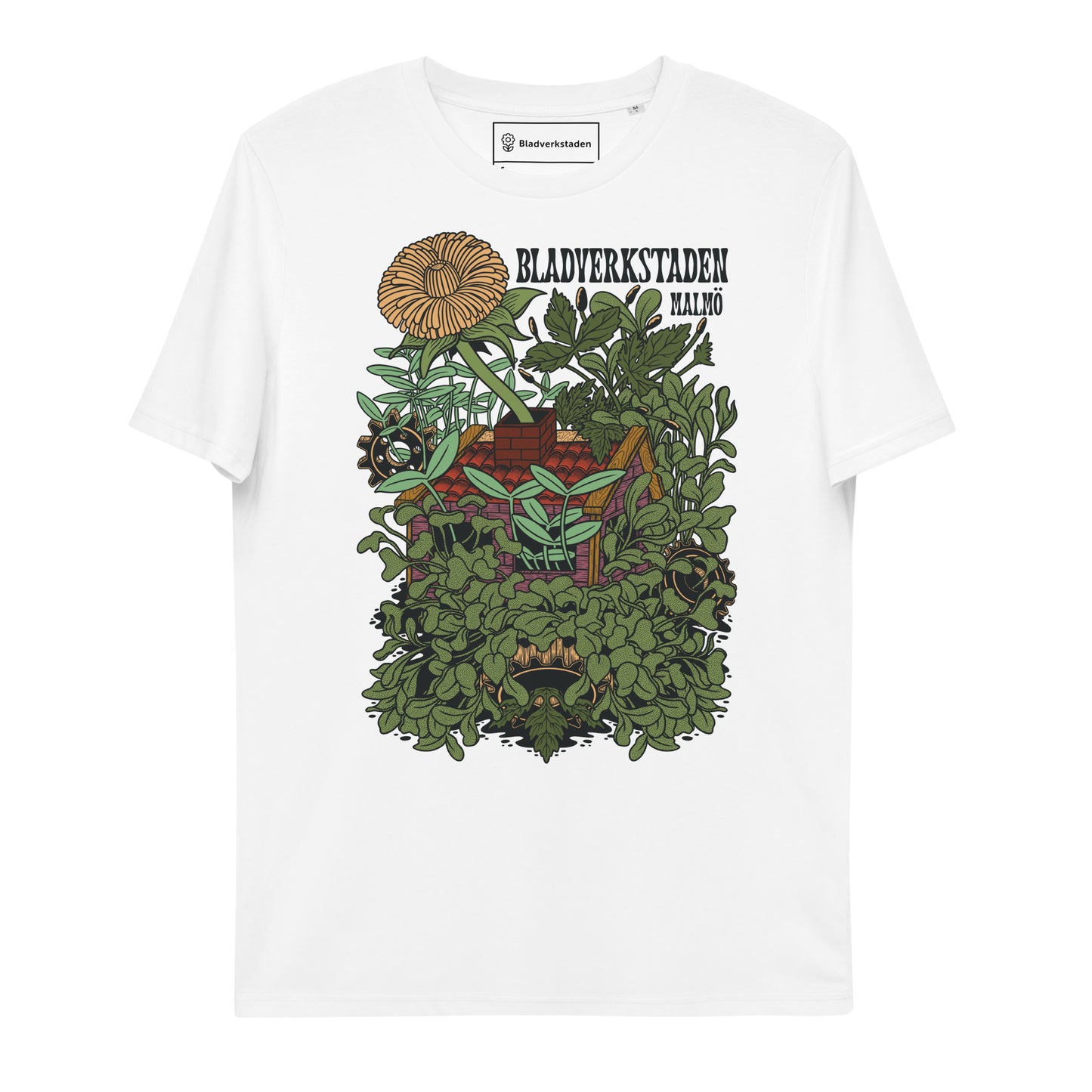 Bladverkstaden Unisex T-shirt (med extra skarpa linjer) i ekologisk bomull